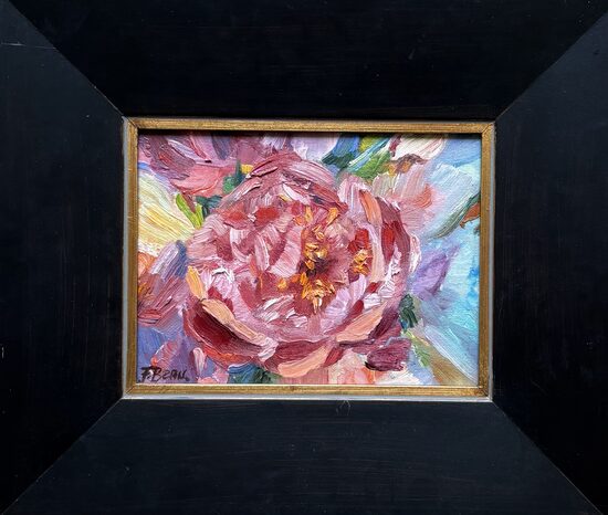 Orange and Red Peony 2016 | 6X8 inches | oil on board