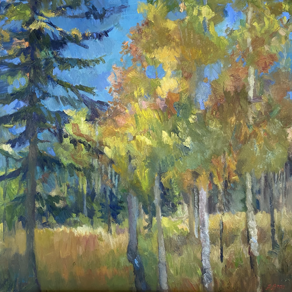 FALL FOREST CLEARING 2021 | 80x80cm | oil on canvas - framed