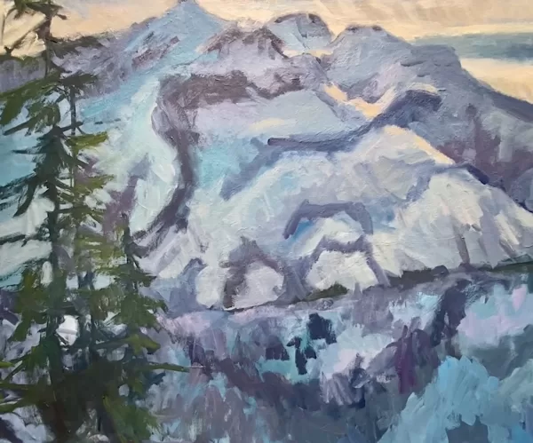OLDENHORN VIEW FROM WASSERNGRAT 2024 | 120X140 cm | oil on canvas
