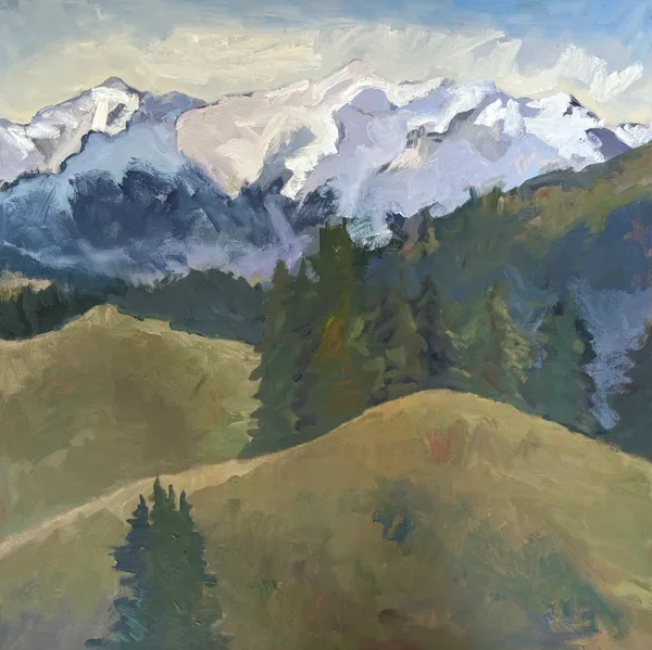 FALL HIKE WISPILE 2025 90X90 cm | oil on canvas