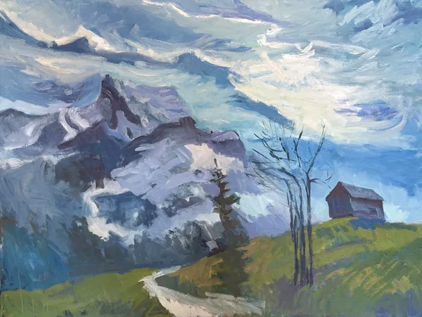 ABOVE GSTEIG 2025 90X120 cm oil on canvas